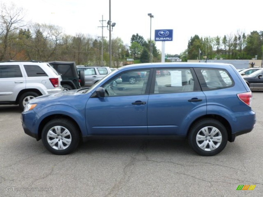 2009 Forester 2.5 X - Newport Blue Pearl / Platinum photo #4