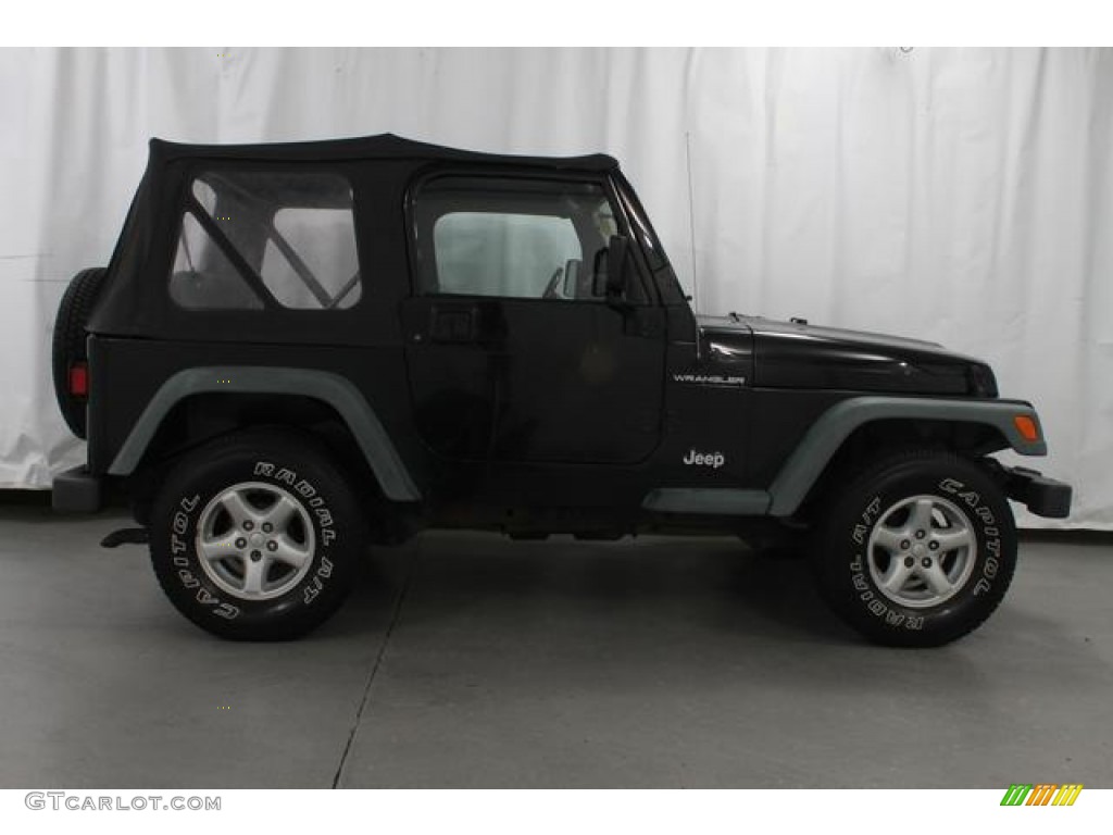 2002 Wrangler SE 4x4 - Black / Agate Black photo #4