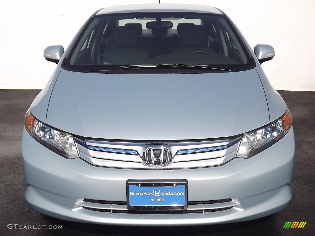 2012 Civic Hybrid Sedan - Cool Mist Metallic / Gray photo #2