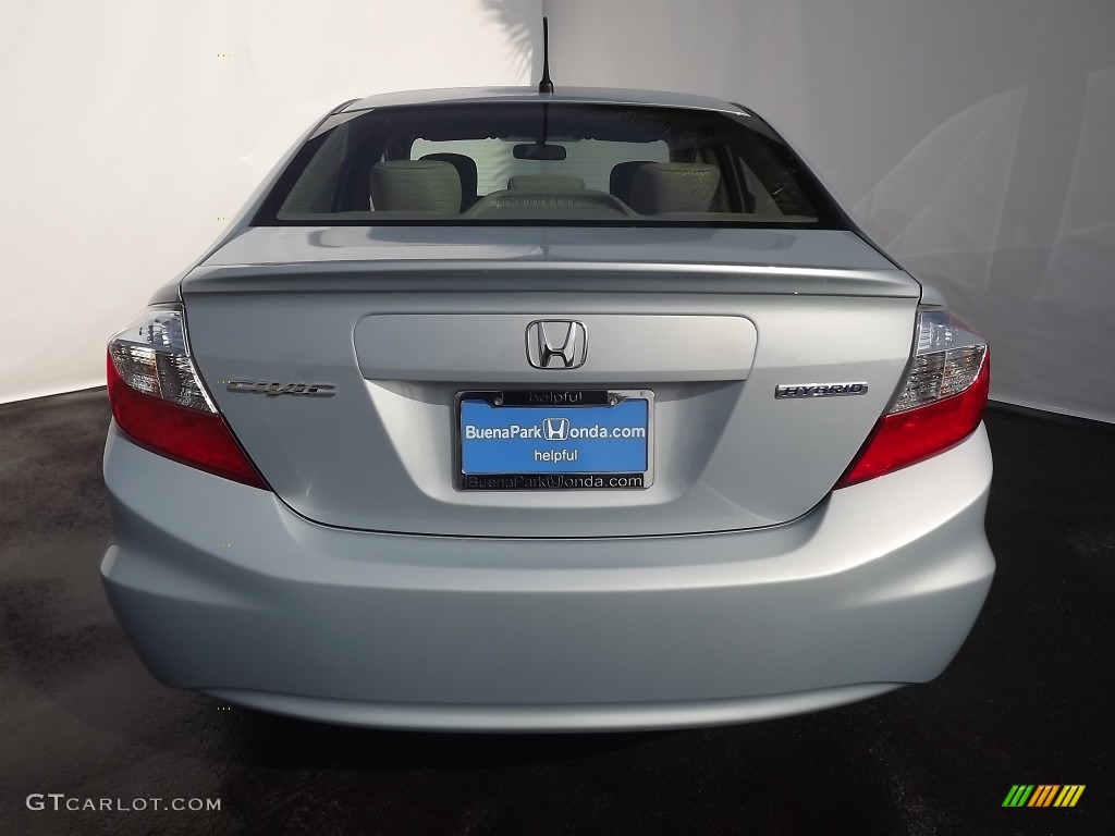 2012 Civic Hybrid Sedan - Cool Mist Metallic / Gray photo #5