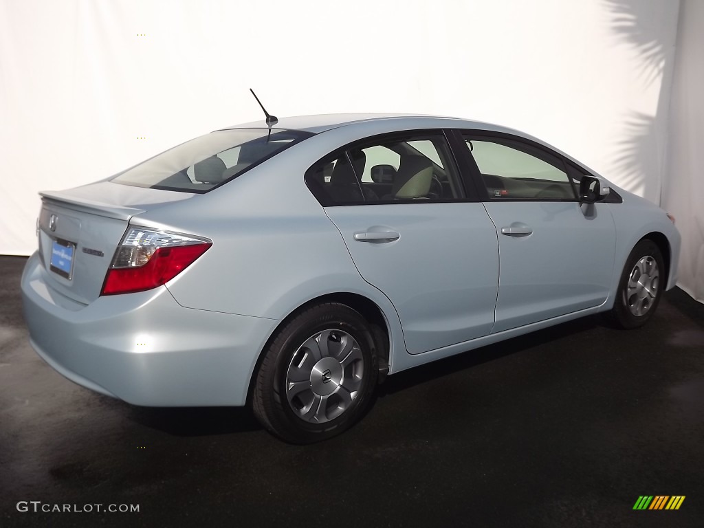 2012 Civic Hybrid Sedan - Cool Mist Metallic / Gray photo #6