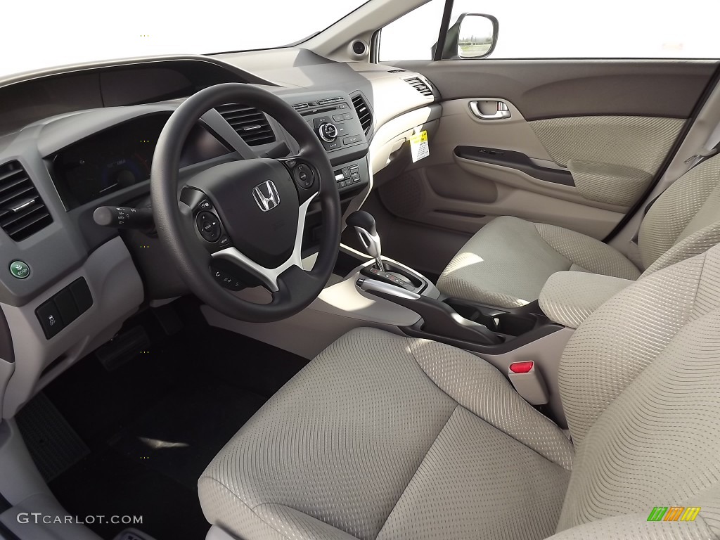 2012 Civic Hybrid Sedan - Cool Mist Metallic / Gray photo #9