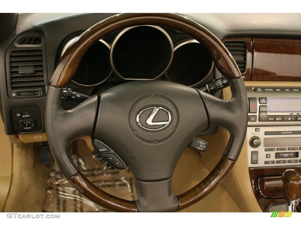 2006 Lexus SC 430 Pebble Beach Edition Camel Steering Wheel Photo #63968861