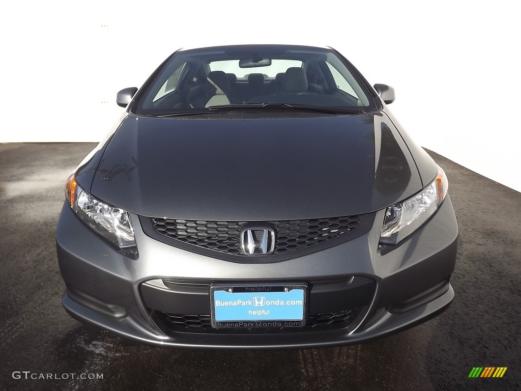 2012 Civic LX Coupe - Polished Metal Metallic / Gray photo #2