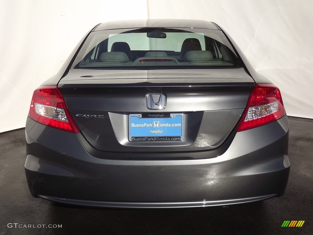 2012 Civic LX Coupe - Polished Metal Metallic / Gray photo #5