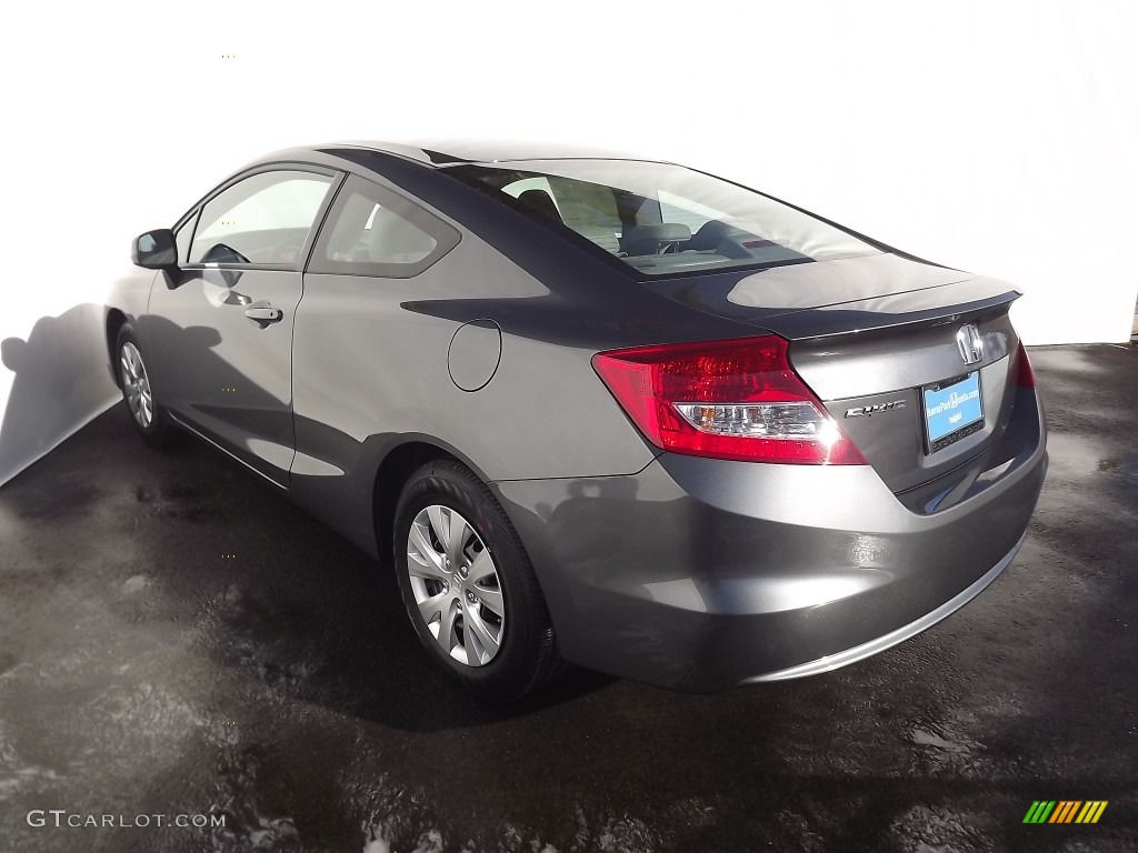 2012 Civic LX Coupe - Polished Metal Metallic / Gray photo #6