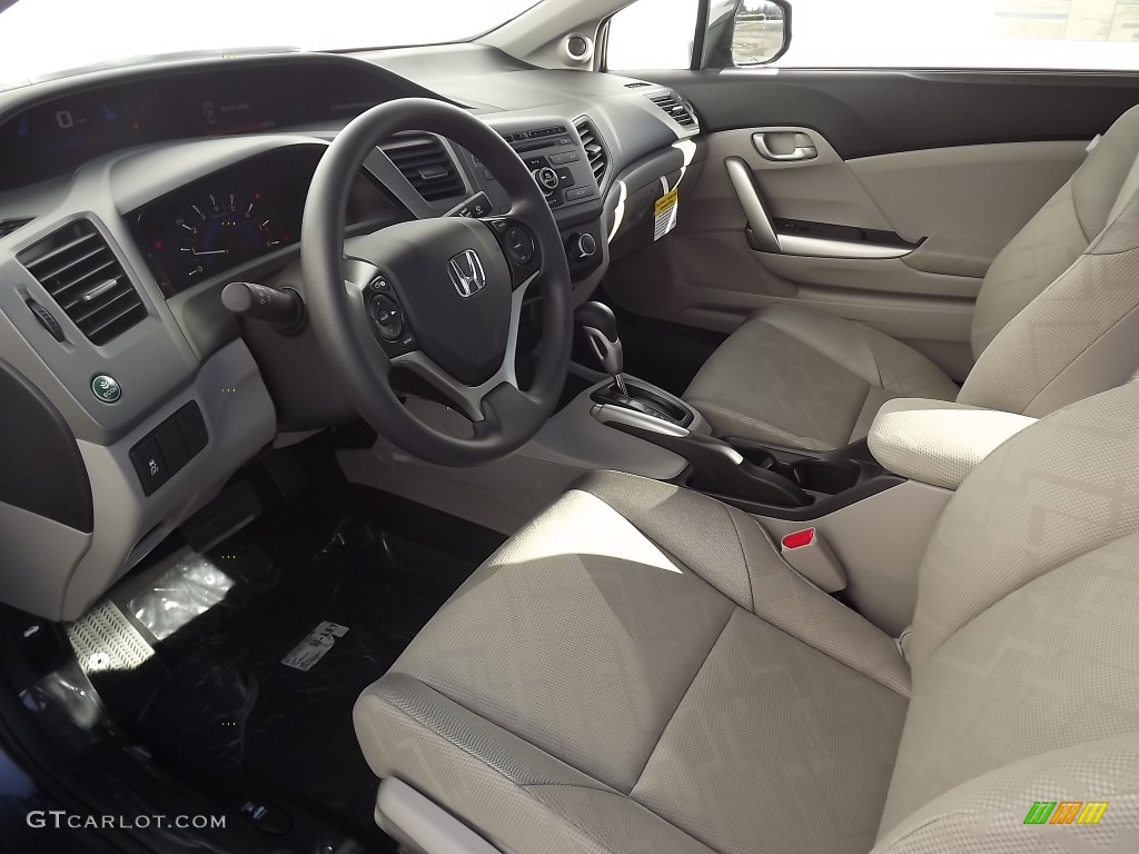 2012 Civic LX Coupe - Polished Metal Metallic / Gray photo #9