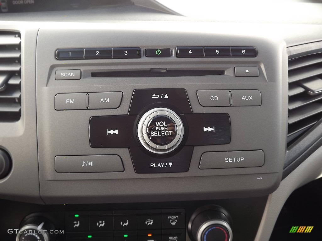 2012 Civic LX Coupe - Polished Metal Metallic / Gray photo #13