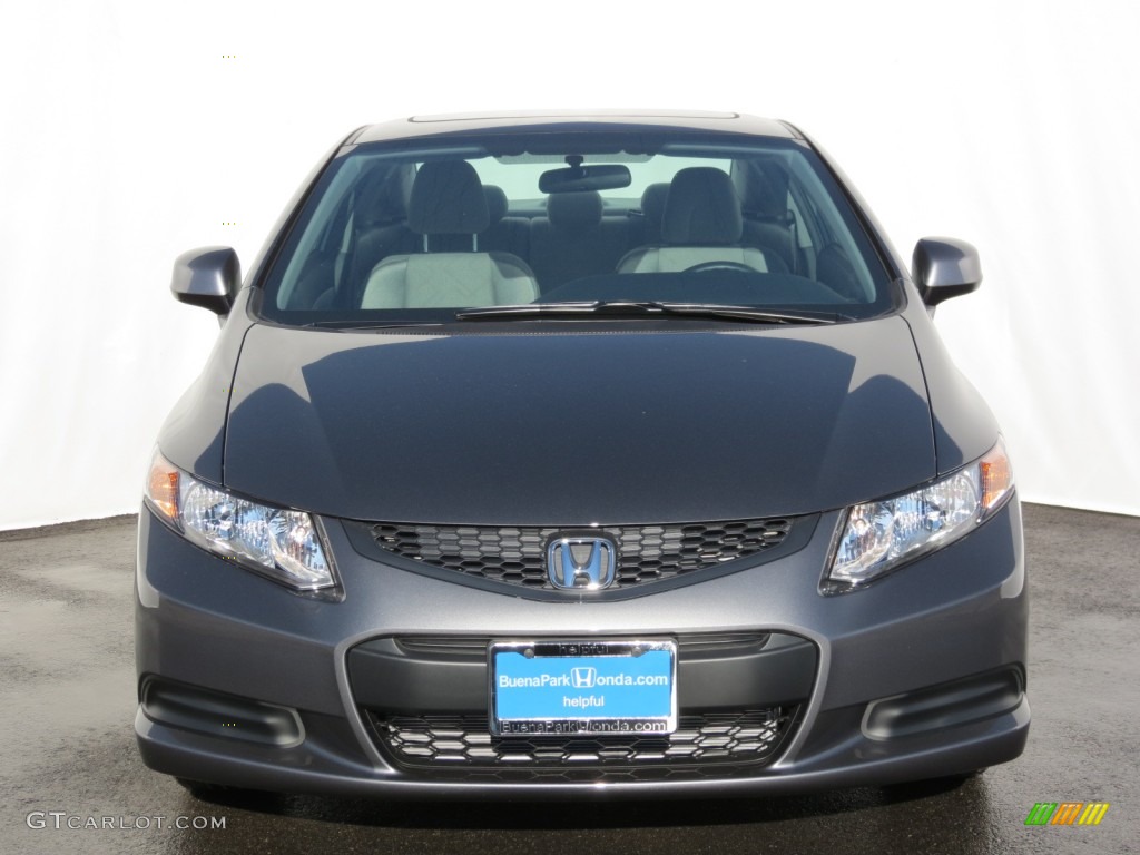 2012 Civic EX Coupe - Polished Metal Metallic / Gray photo #2