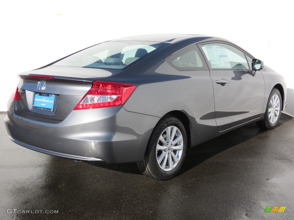2012 Civic EX Coupe - Polished Metal Metallic / Gray photo #4