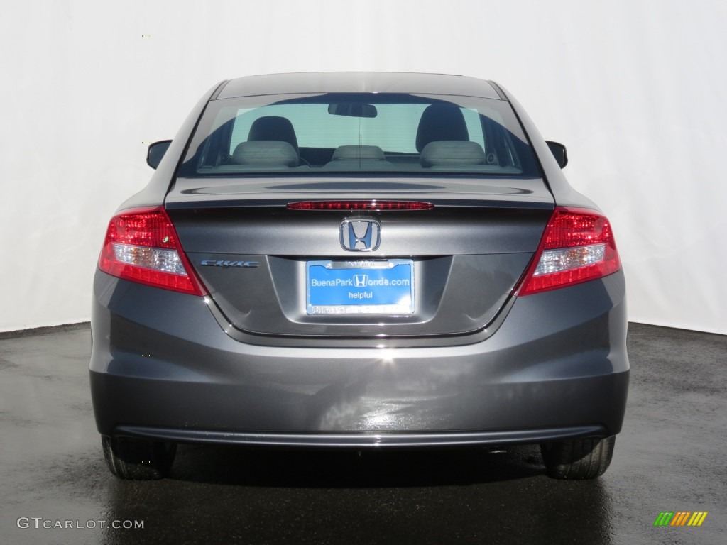 2012 Civic EX Coupe - Polished Metal Metallic / Gray photo #5