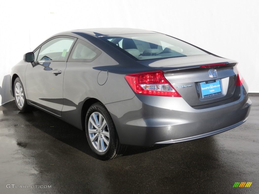 2012 Civic EX Coupe - Polished Metal Metallic / Gray photo #6