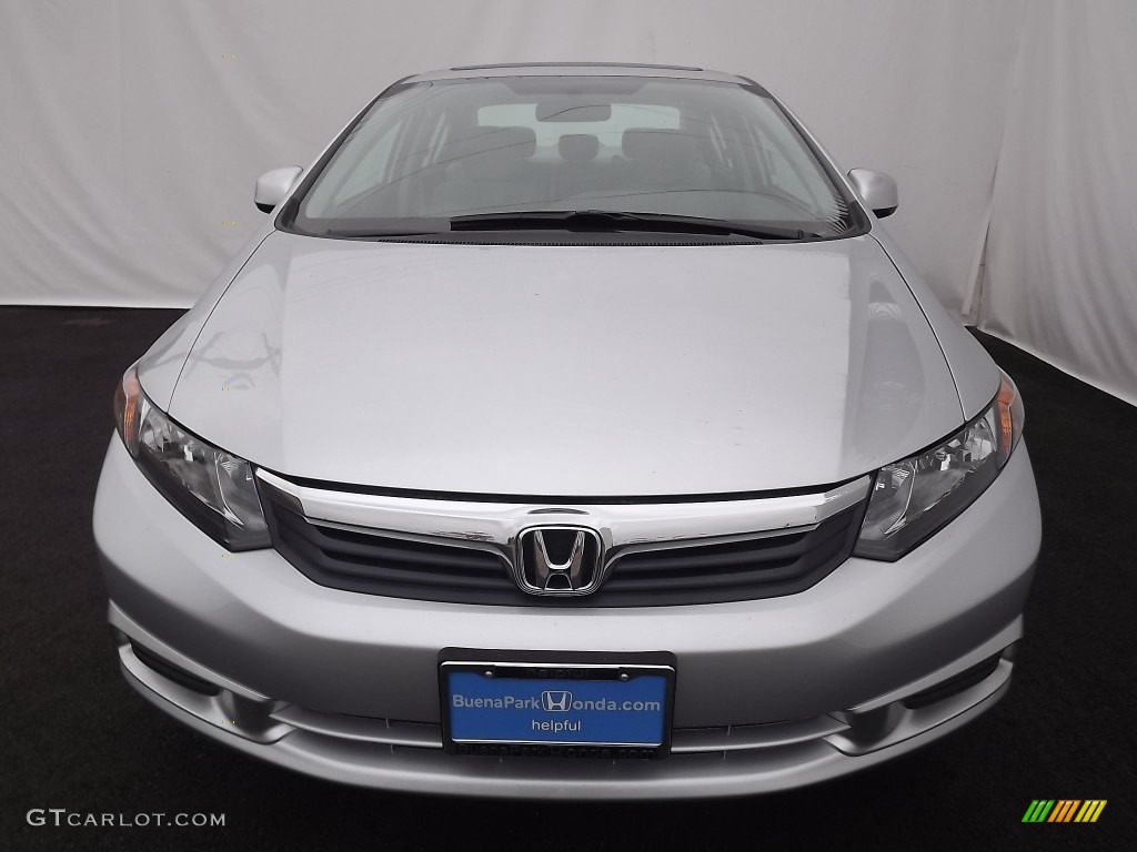 2012 Civic EX-L Sedan - Alabaster Silver Metallic / Stone photo #2