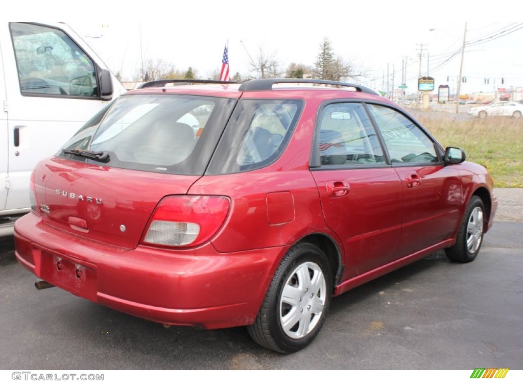 2002 Impreza TS Wagon - Sedona Red Pearl / Gray photo #2