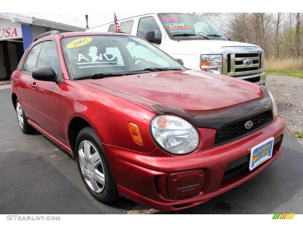 2002 Impreza TS Wagon - Sedona Red Pearl / Gray photo #16