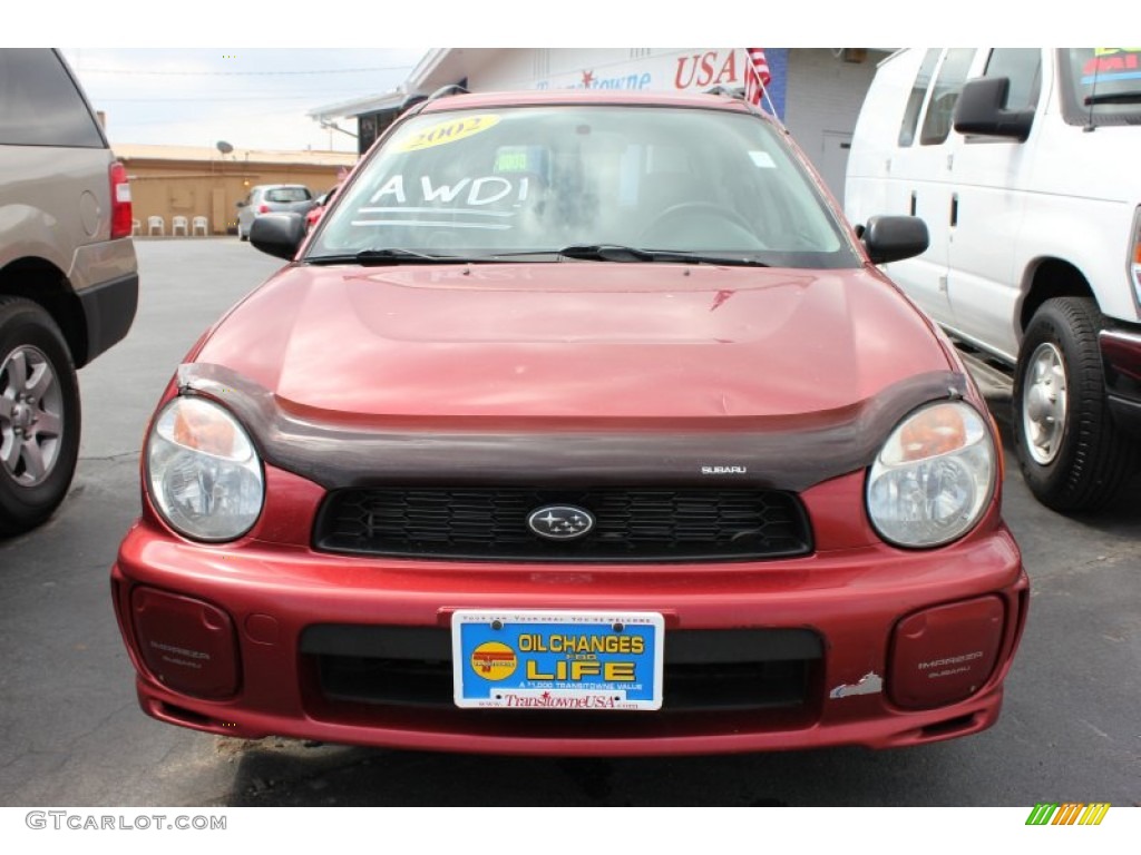 2002 Impreza TS Wagon - Sedona Red Pearl / Gray photo #17