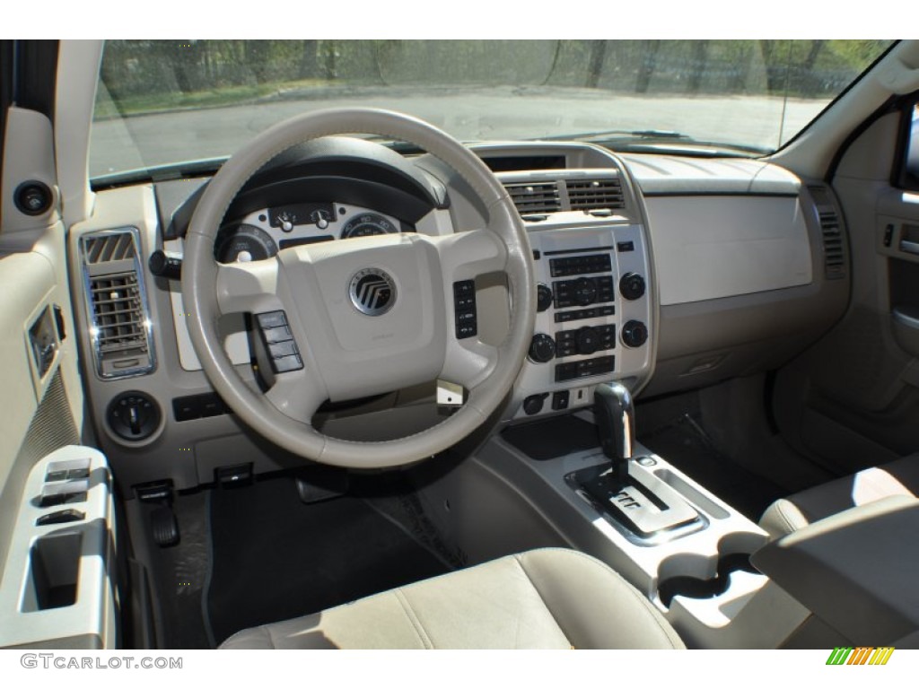 2009 Mariner V6 Premier 4WD - Light Ice Blue Metallic / Greystone Leather/Stone Alcantara photo #14