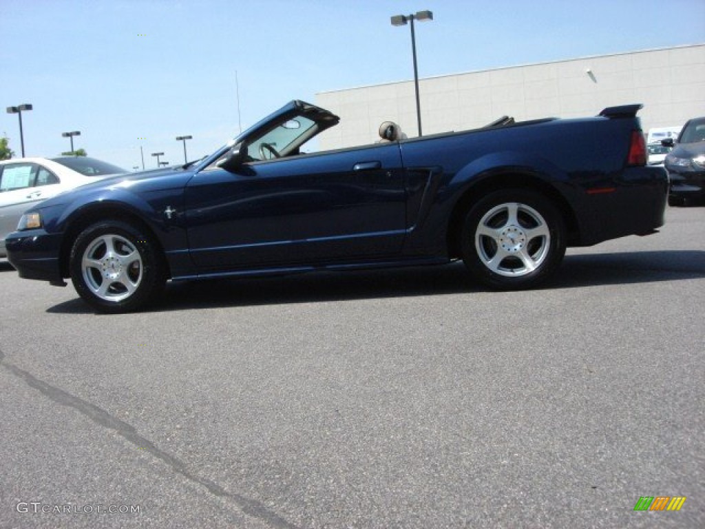 2003 Mustang V6 Convertible - True Blue Metallic / Medium Parchment photo #3