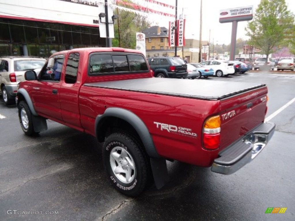 2001 Tacoma TRD Xtracab 4x4 - Impulse Red Pearl / Oak Beige photo #2