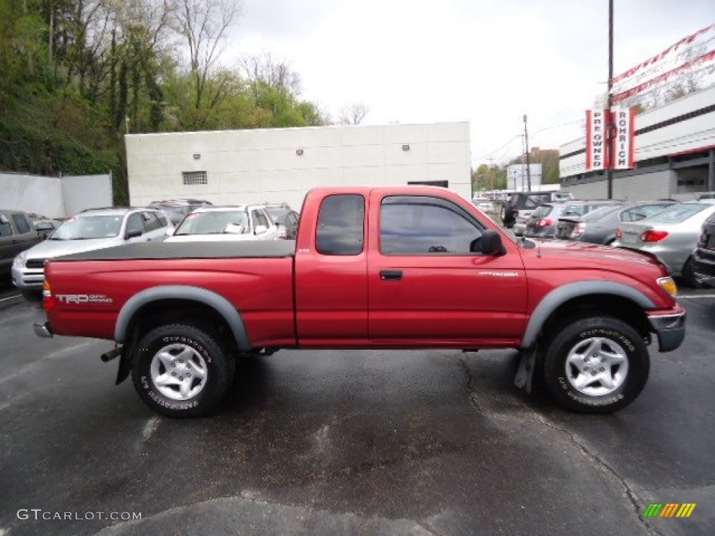 2001 Tacoma TRD Xtracab 4x4 - Impulse Red Pearl / Oak Beige photo #5
