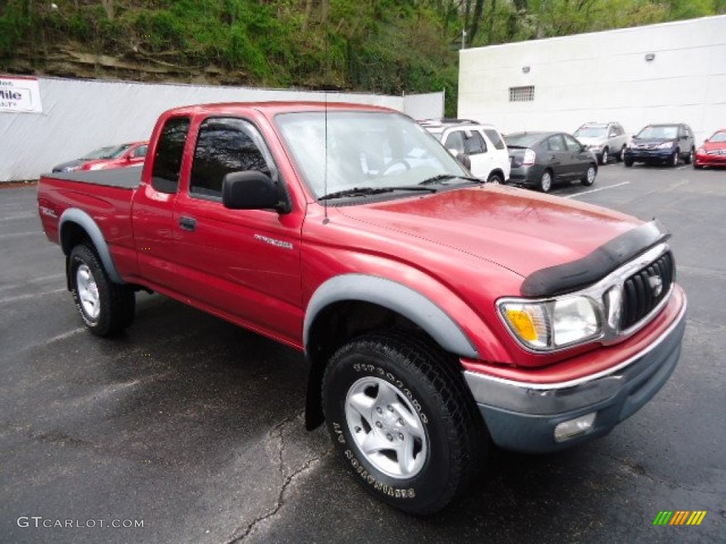 2001 Tacoma TRD Xtracab 4x4 - Impulse Red Pearl / Oak Beige photo #6