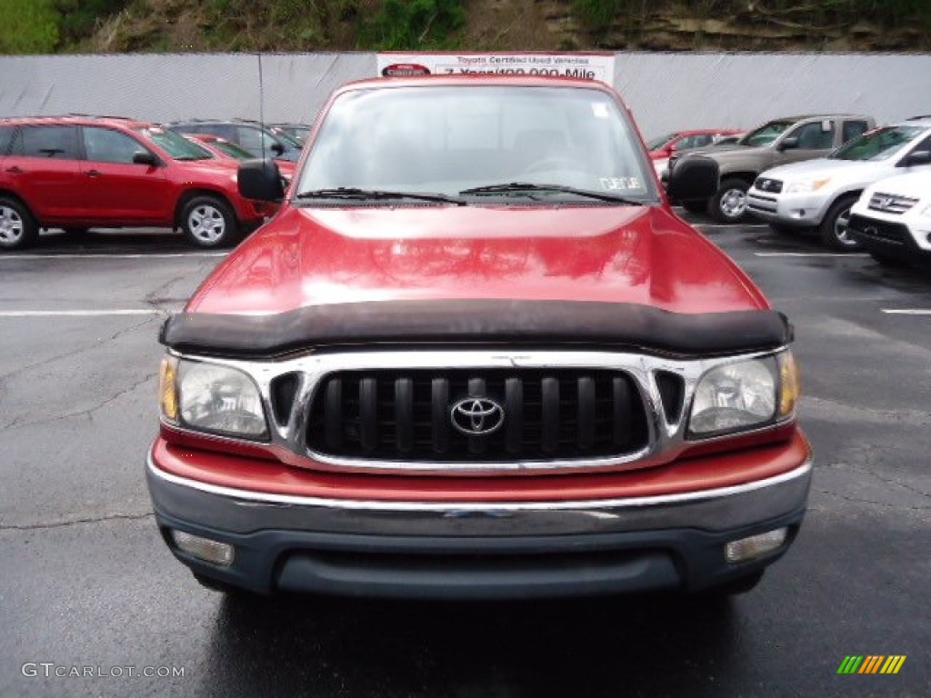 2001 Tacoma TRD Xtracab 4x4 - Impulse Red Pearl / Oak Beige photo #7