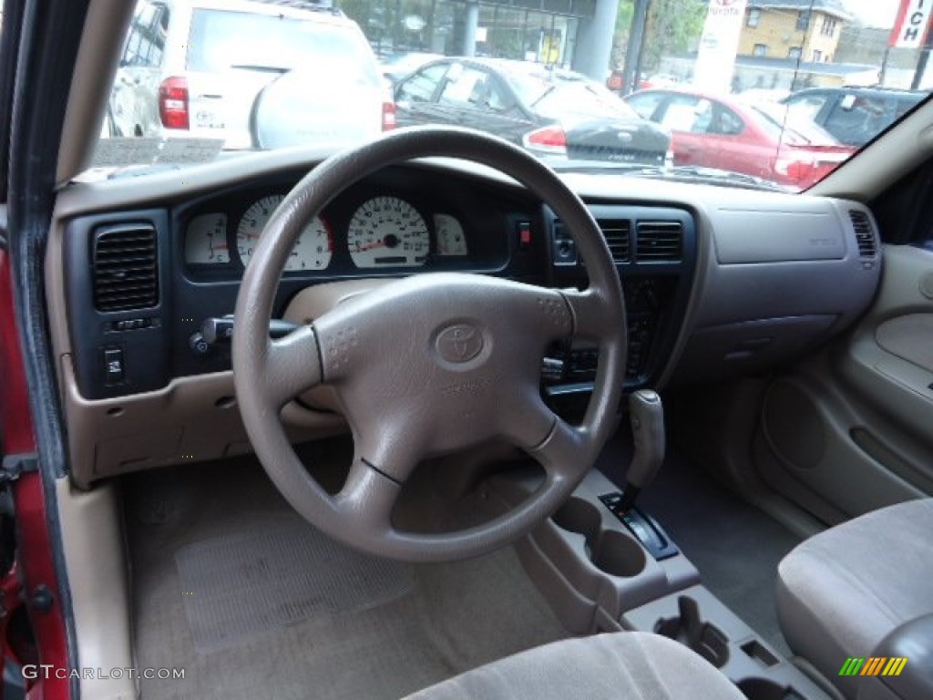 2001 Tacoma TRD Xtracab 4x4 - Impulse Red Pearl / Oak Beige photo #12