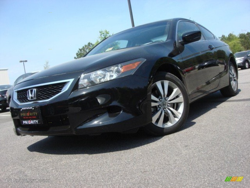 2010 Accord EX-L Coupe - Crystal Black Pearl / Gray photo #1