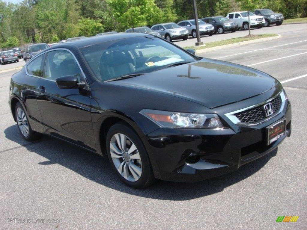 2010 Accord EX-L Coupe - Crystal Black Pearl / Gray photo #8