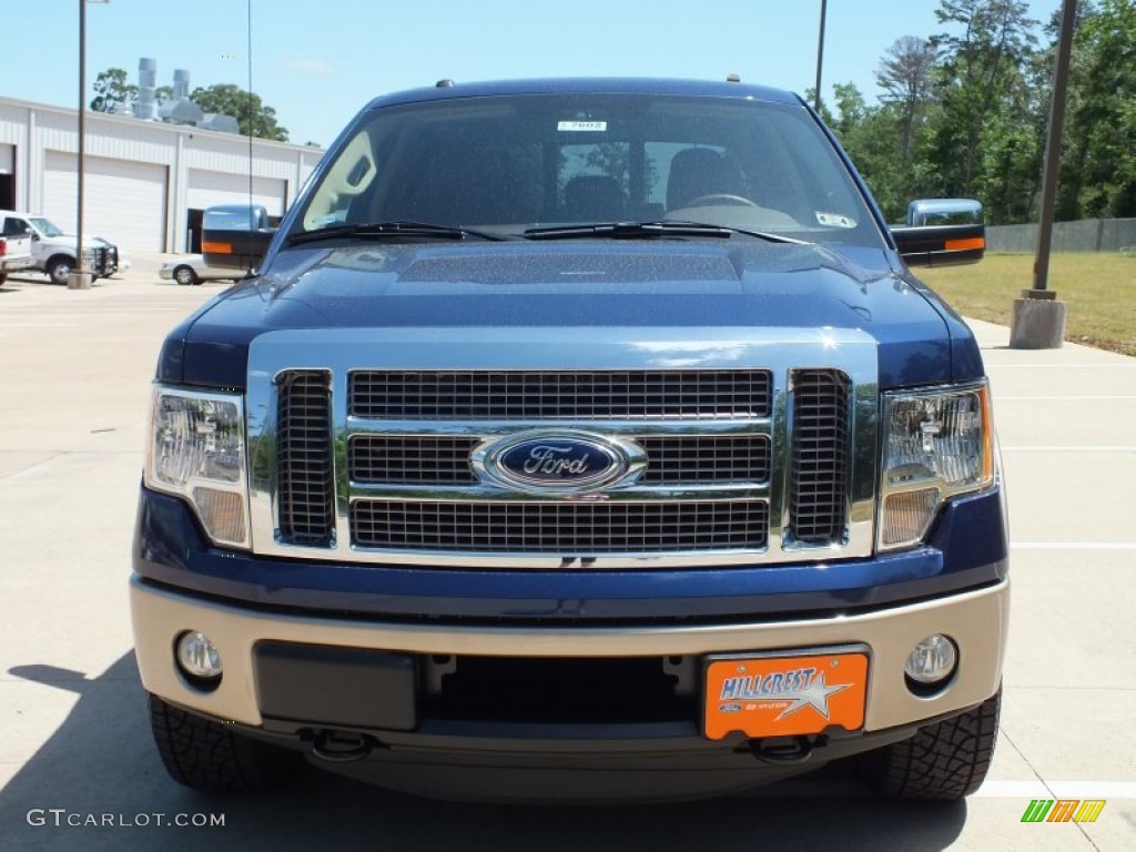 2012 F150 King Ranch SuperCrew 4x4 - Dark Blue Pearl Metallic / King Ranch Chaparral Leather photo #10
