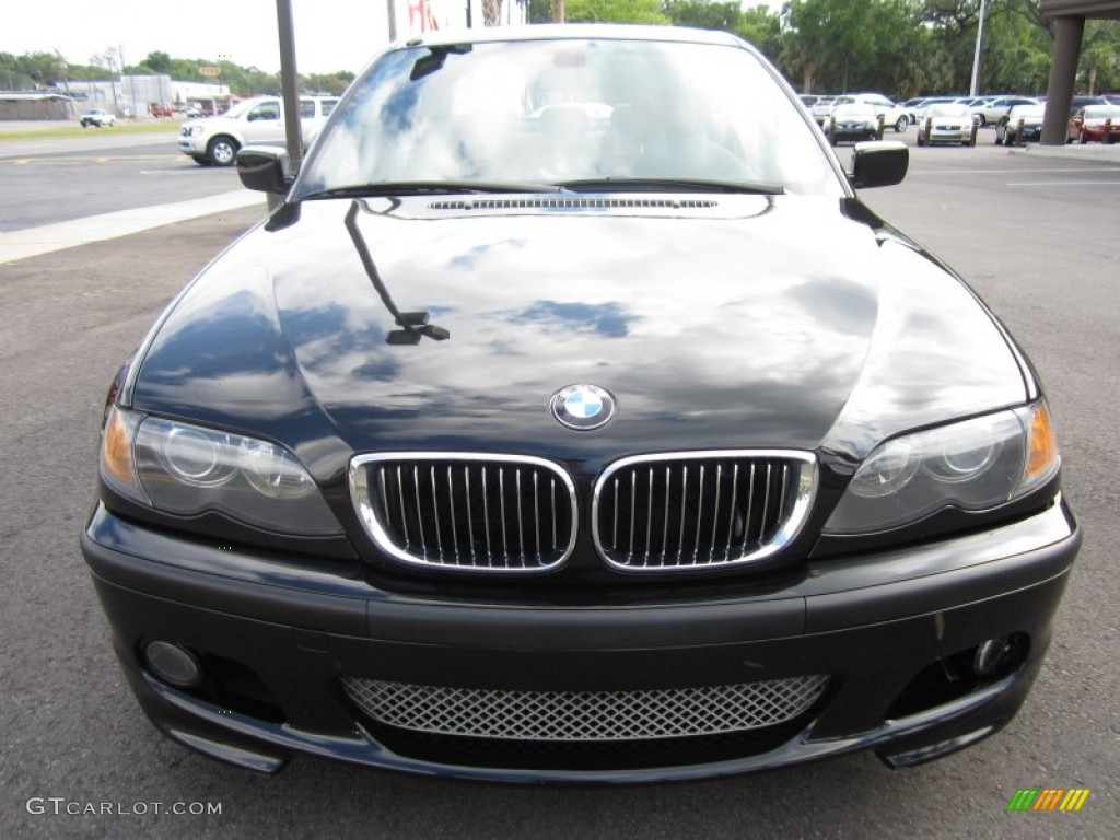 2004 3 Series 330i Sedan - Jet Black / Natural Brown photo #2