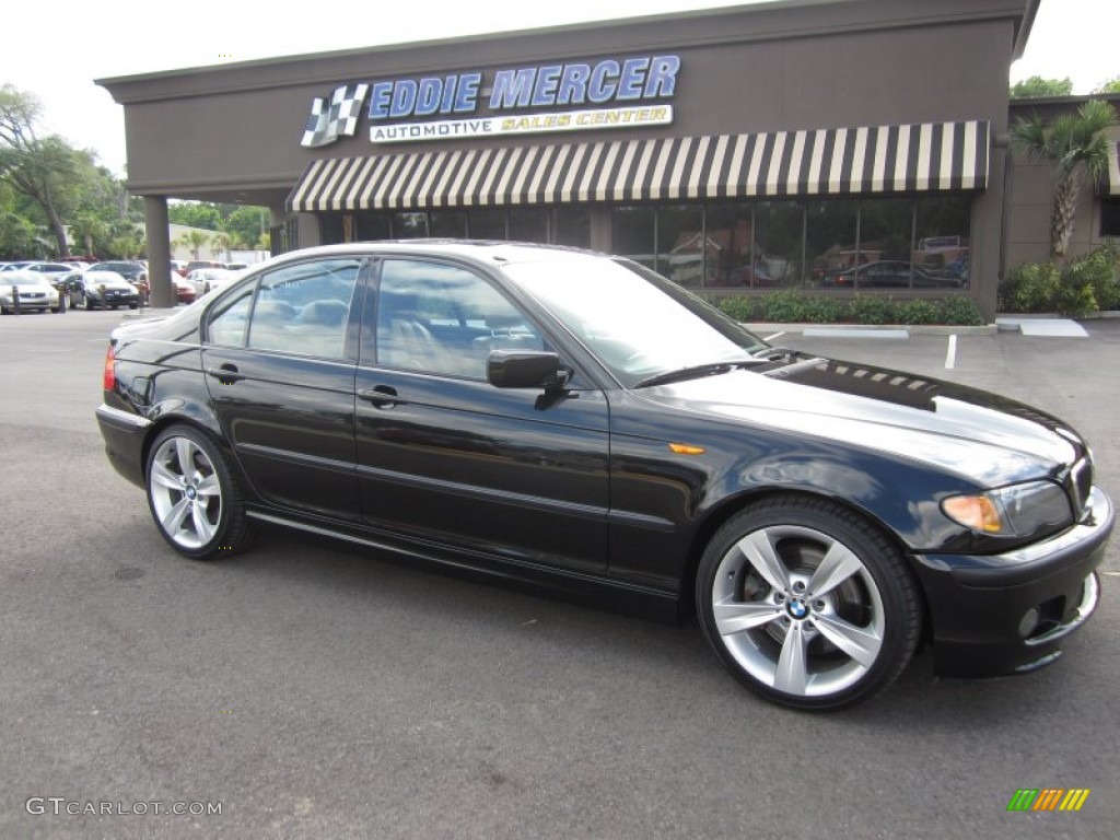 2004 3 Series 330i Sedan - Jet Black / Natural Brown photo #4