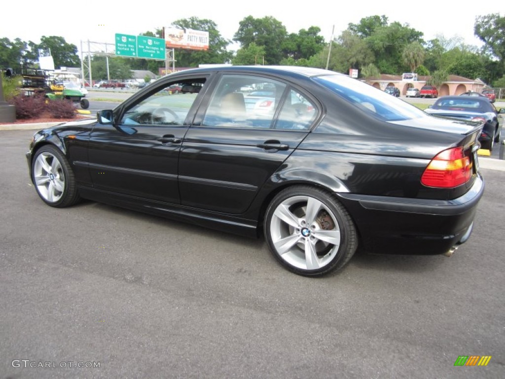 2004 3 Series 330i Sedan - Jet Black / Natural Brown photo #10