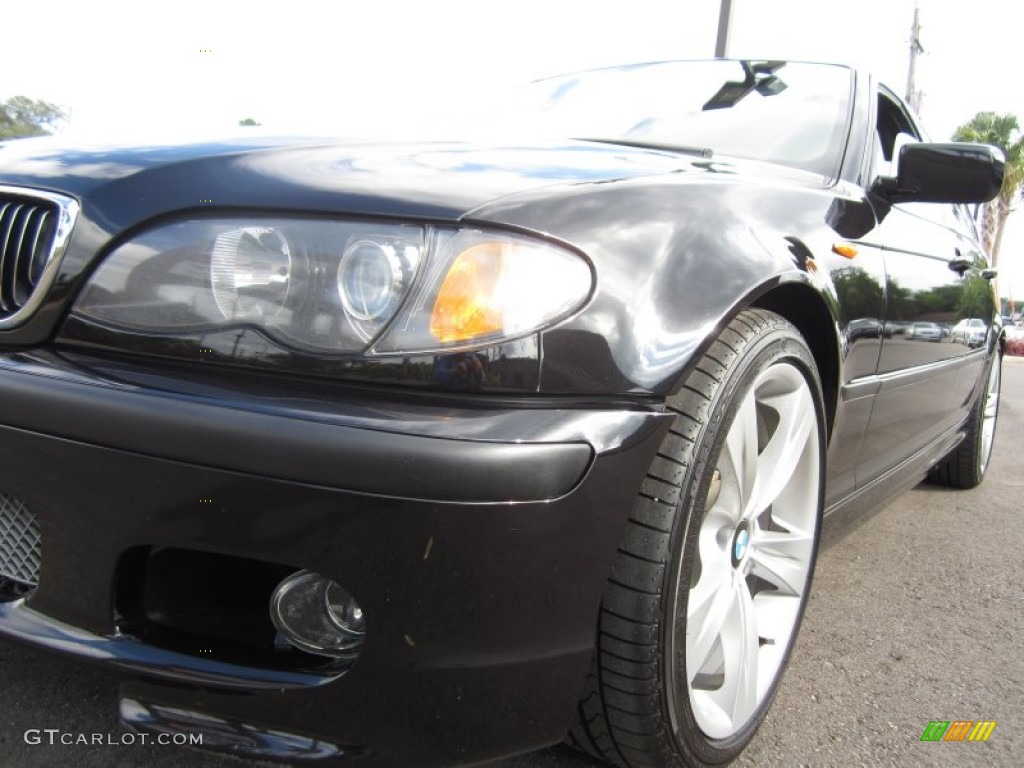 2004 3 Series 330i Sedan - Jet Black / Natural Brown photo #14