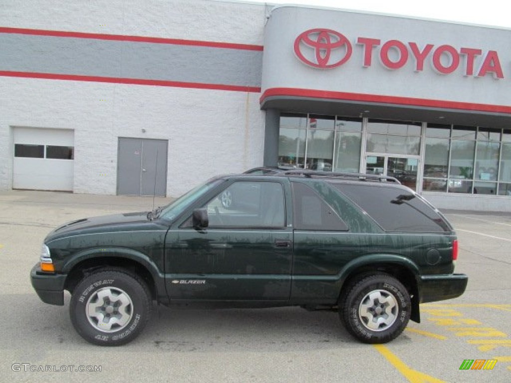 2002 Blazer LS 4x4 - Forest Green Metallic / Graphite photo #2