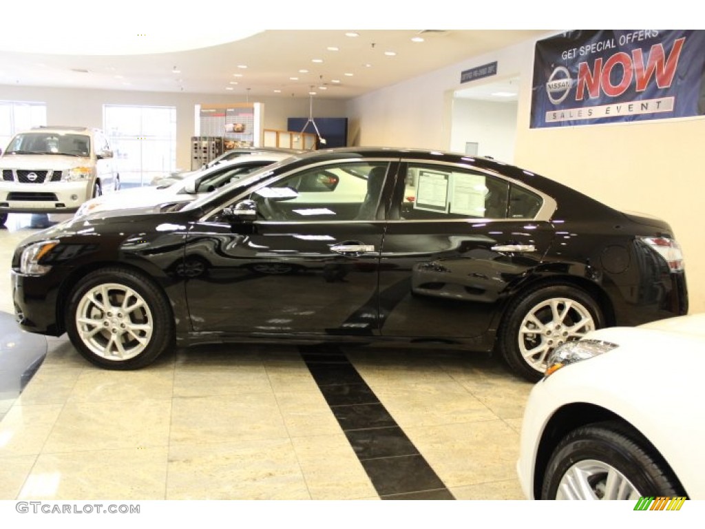 2012 Maxima 3.5 SV Sport - Super Black / Charcoal photo #3