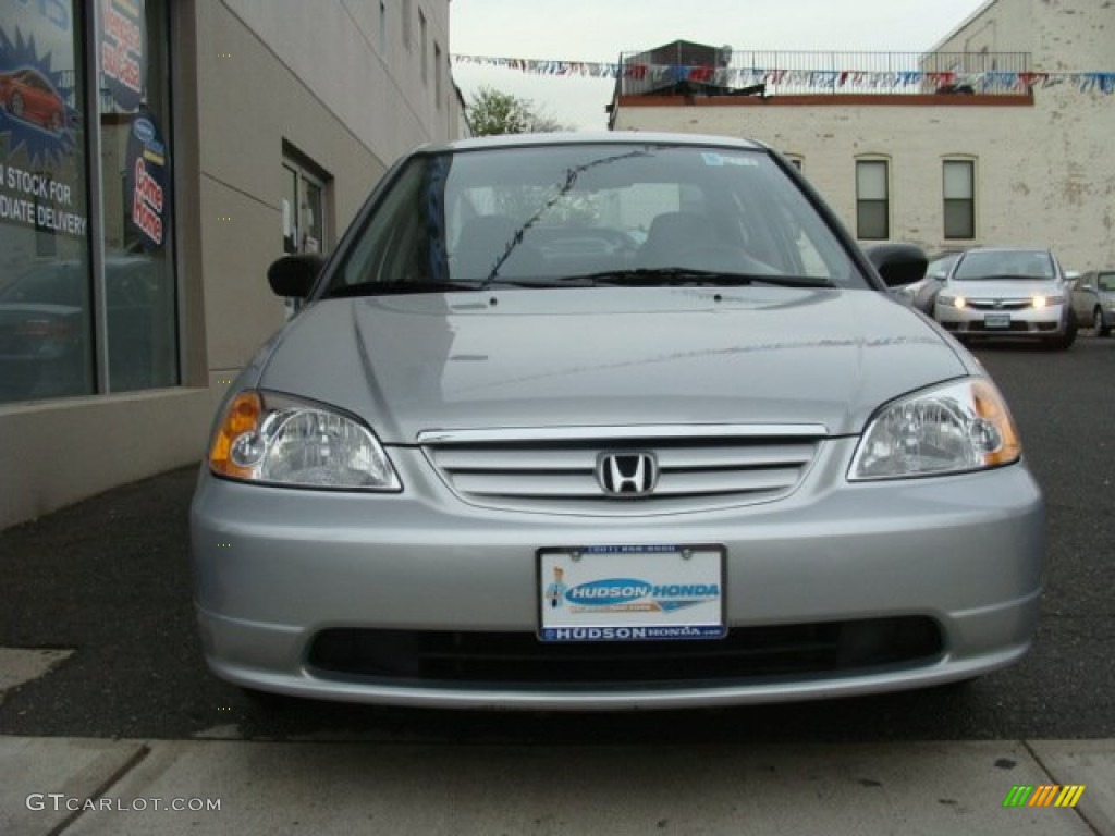 2001 Civic LX Sedan - Satin Silver Metallic / Gray photo #2