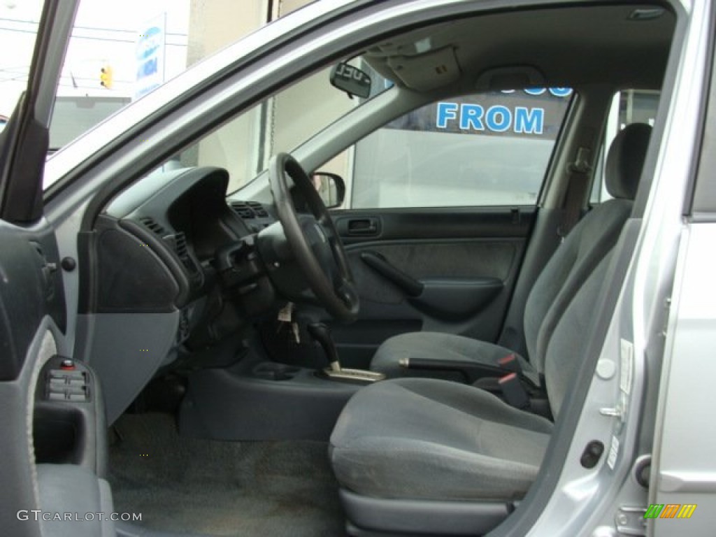 2001 Civic LX Sedan - Satin Silver Metallic / Gray photo #7