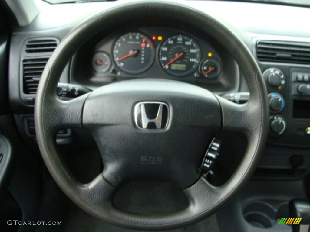 2001 Civic LX Sedan - Satin Silver Metallic / Gray photo #10