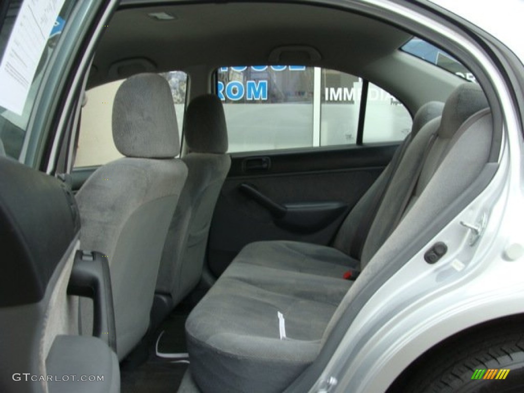 2001 Civic LX Sedan - Satin Silver Metallic / Gray photo #14