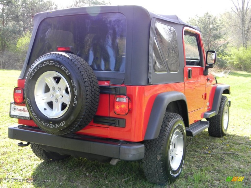 2006 Wrangler Sport 4x4 - Flame Red / Dark Slate Gray photo #10