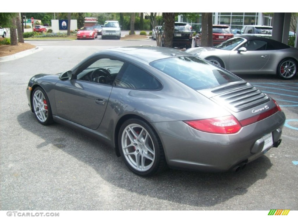 2009 911 Carrera 4S Coupe - Meteor Grey Metallic / Black photo #9