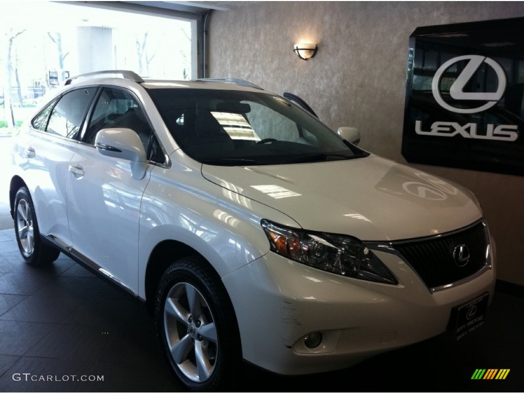 2010 RX 350 AWD - Starfire White Pearl / Parchment/Brown Walnut photo #1