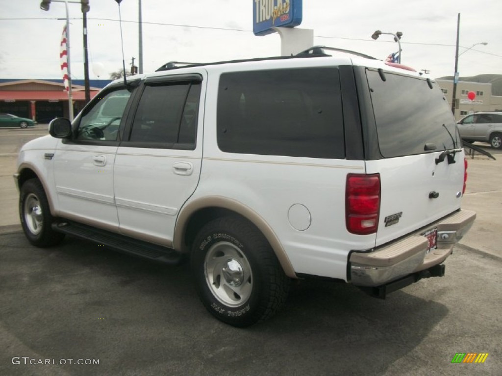 1997 Expedition Eddie Bauer 4x4 - Oxford White / Medium Prairie Tan photo #4