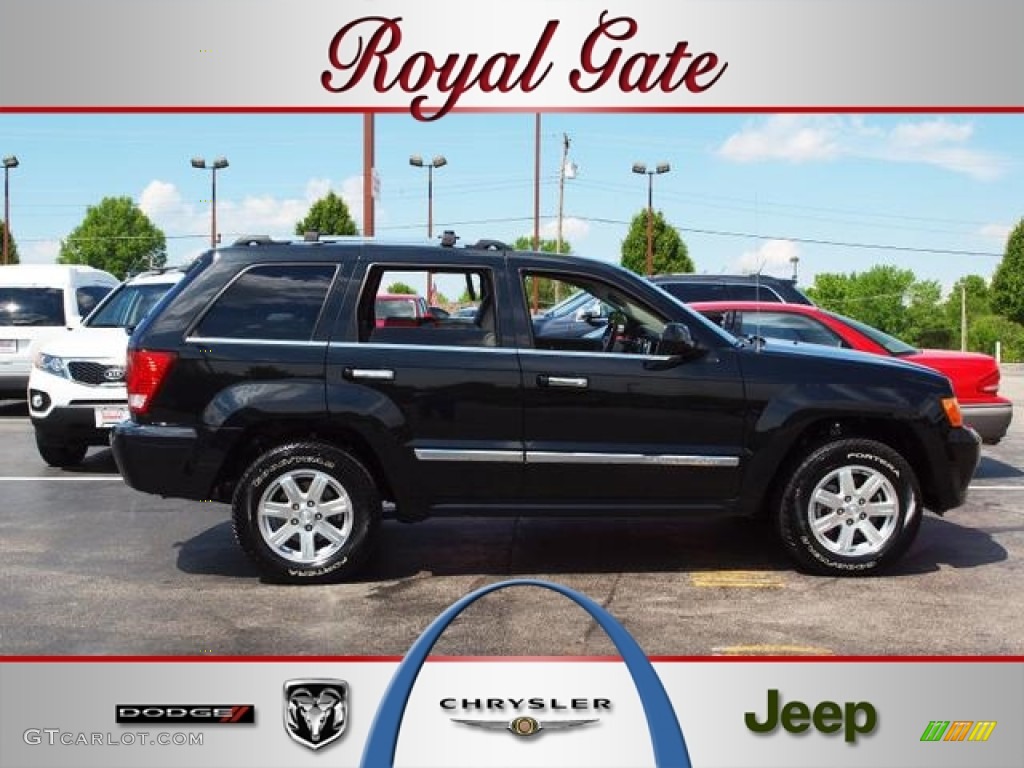 2008 Grand Cherokee Overland 4x4 - Black / Dark Khaki/Light Graystone photo #1