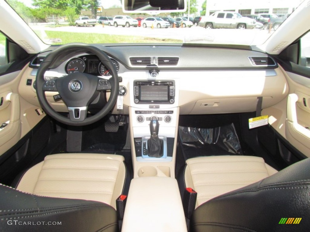 2013 Volkswagen CC Sport Desert Beige/Black Dashboard Photo #63993987