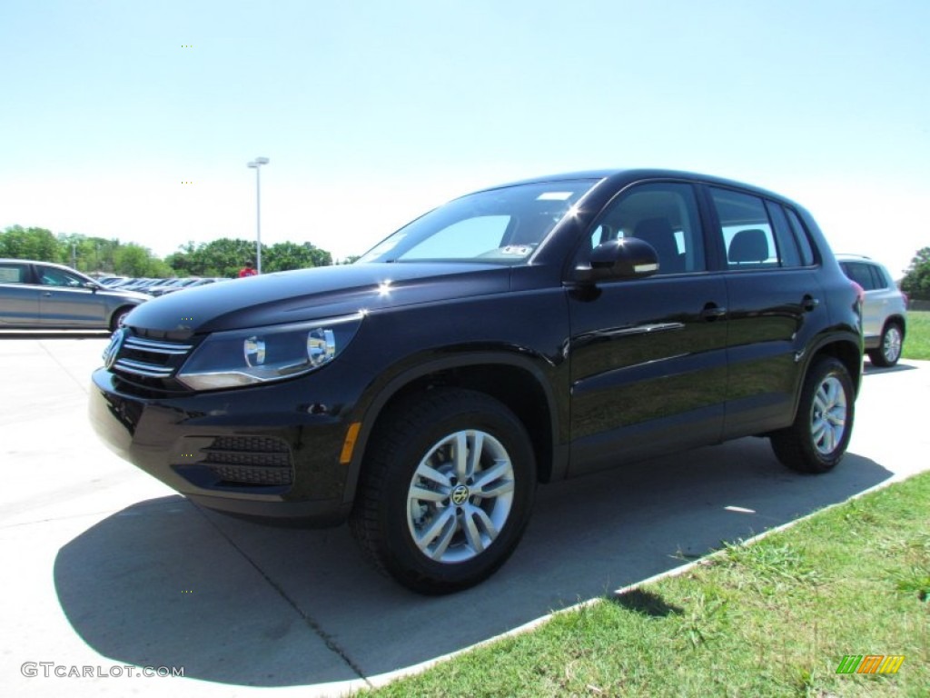 2012 Tiguan S - Deep Black Metallic / Black photo #1