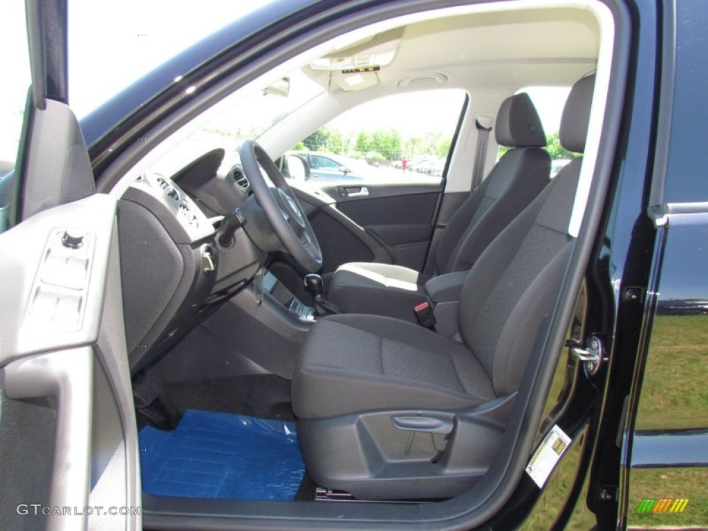 2012 Tiguan S - Deep Black Metallic / Black photo #3