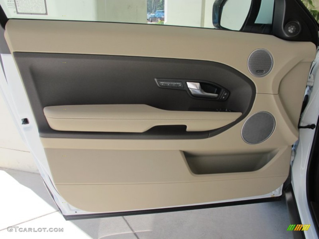 2012 Land Rover Range Rover Evoque Coupe Pure Almond/Espresso Door Panel Photo #63994296