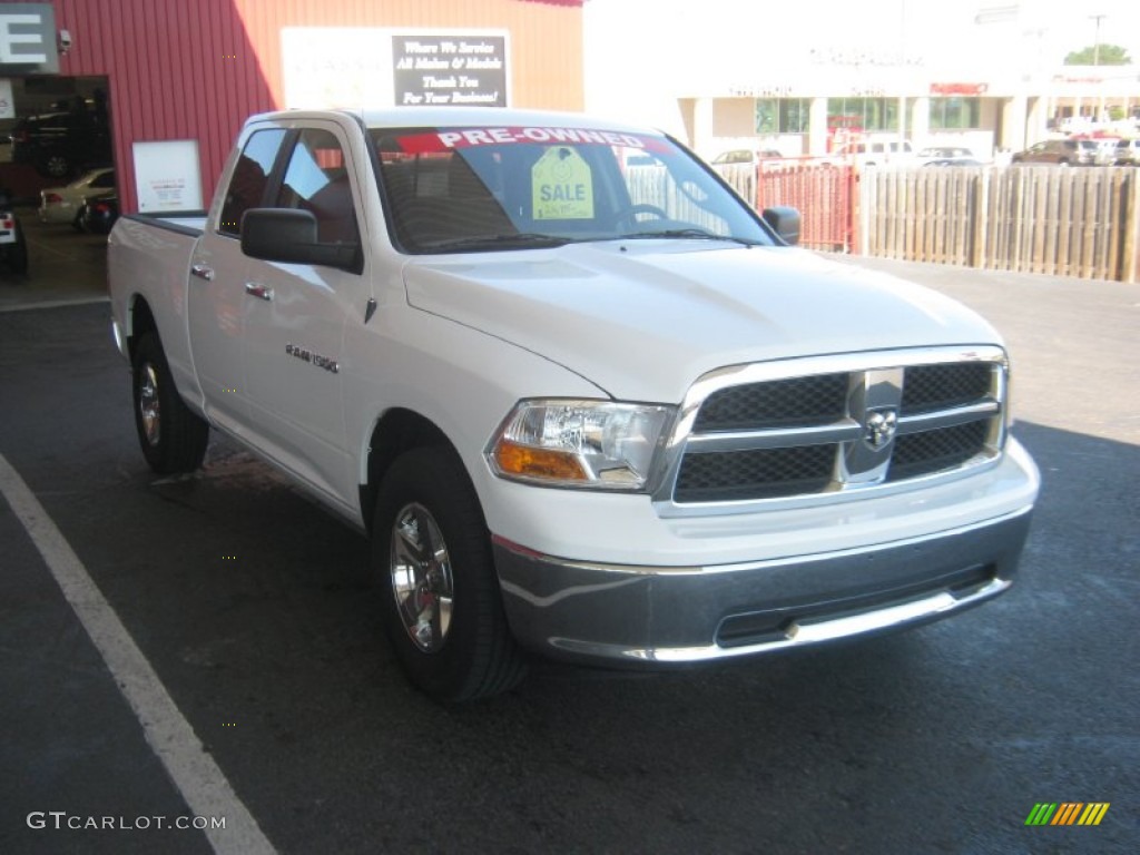 2011 Ram 1500 SLT Quad Cab 4x4 - Bright White / Dark Slate Gray/Medium Graystone photo #7